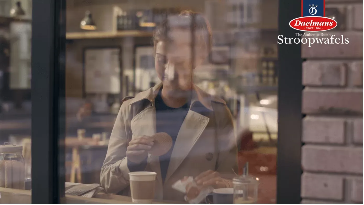 Reclame-uiting van Daelmans stroopwafels